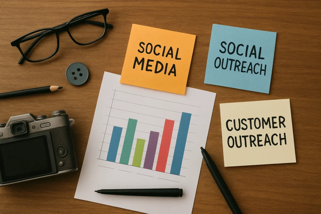 Content creation, social media, and customer outreach form the backbone of your marketing plan.